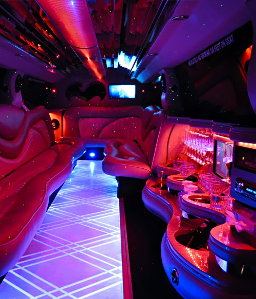 Sound system on limo